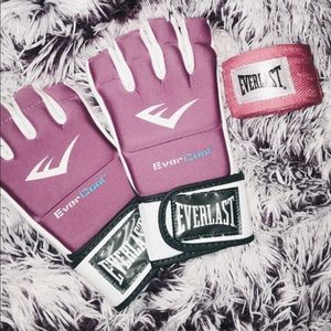 Everlast Boxing Gloves and hand wraps